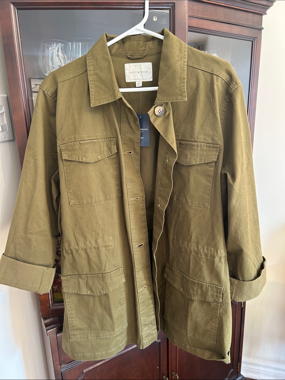 Lucky Brand Olive Green Military Field Jacket
